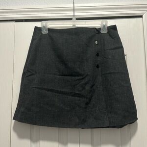 Dark plaid skirt